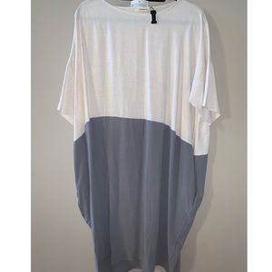 Brand new gray and white boutique dress